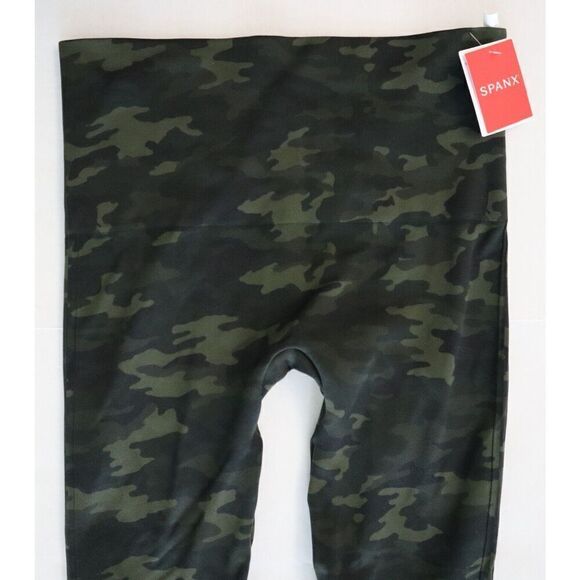 Spanx FL3515 Sz M (6-8) Green Camo Look at Me Now High-Waisted Seamless Leggings - Picture 3 of 8